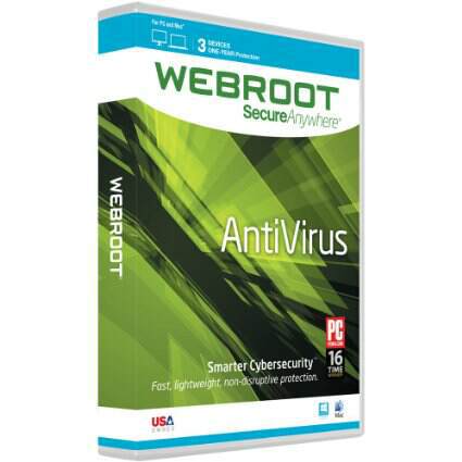 Install webroot with key code